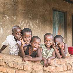 Children from an orphanage in Tanzania